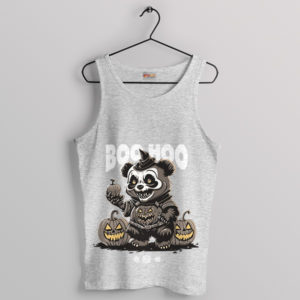 Scary Halloween Boo Panda Bear Sport Grey Tank Top