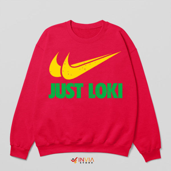 Series Loki Episode Nike Logo Red Sweatshirt