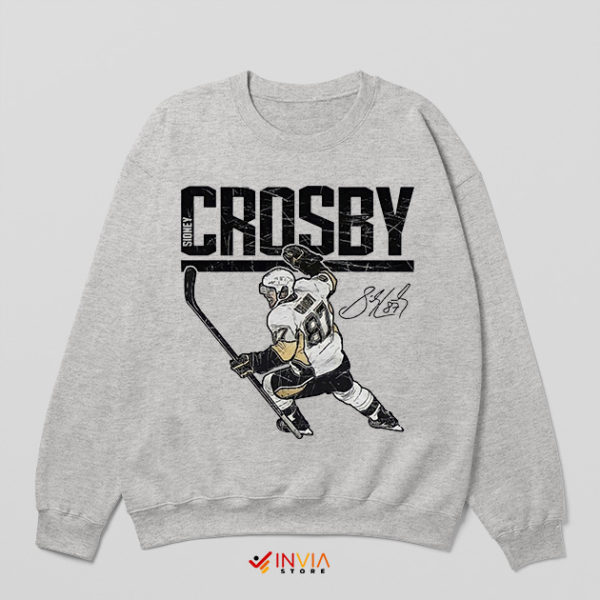 Sidney Crosby Stats Penguins Merch Sport Grey Sweatshirt