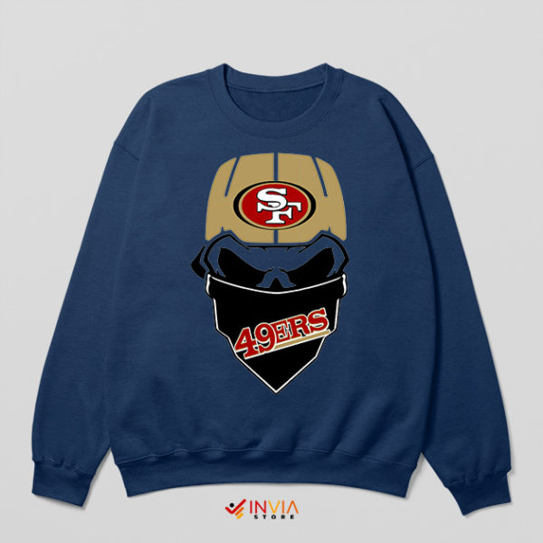 Skull Art Sanfran 49ers Graphic Navy Sweatshirt