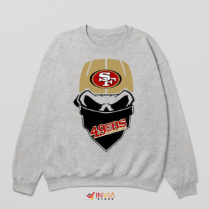 Skull Art Sanfran 49ers Graphic Sport Grey Sweatshirt