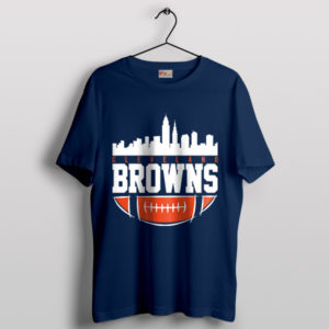 Skyline Cleveland Browns Standings Navy T-Shirt