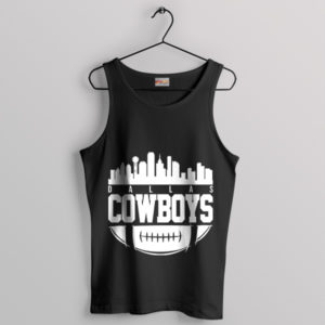 Skyline View Dallas Cowboys NFL Black Tank Top