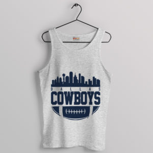 Skyline View Dallas Cowboys NFL Sport Grey Tank Top