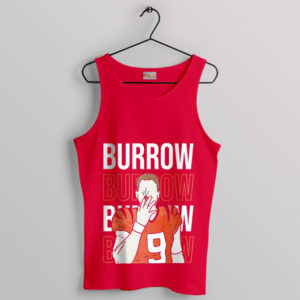 Smoke Cigar Burrow Cincinnati Bengals Red Tank Top