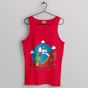 Snoopy & Friends Retro Graphic Red Tank Top