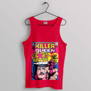 Song Killer Queen Comic Art Graphic Red Tank Top