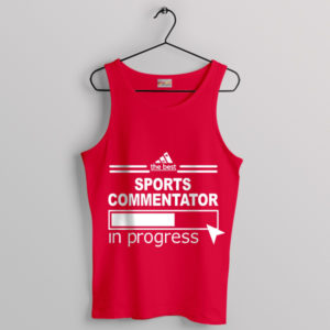 Sports Commentator Fail Adidas Funny Red Tank Top