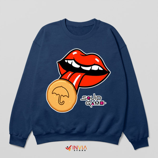 Squid Game 2 Rock Legends Tongue Navy Sweatshirt