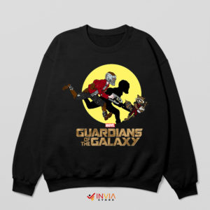 Star-Lord as Tintin A Sci-Fi Comic Black Sweatshirt