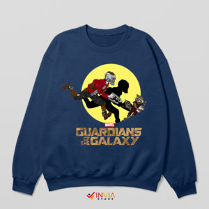 Star-Lord as Tintin A Sci-Fi Comic Navy Sweatshirt