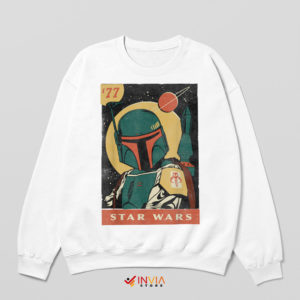 Star Wars 1977 Vintage Boba Fett White Sweatshirt