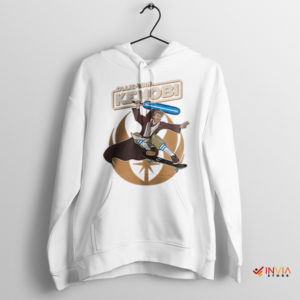 Star Wars Skateboard Obi Wan Kenobi White Hoodie