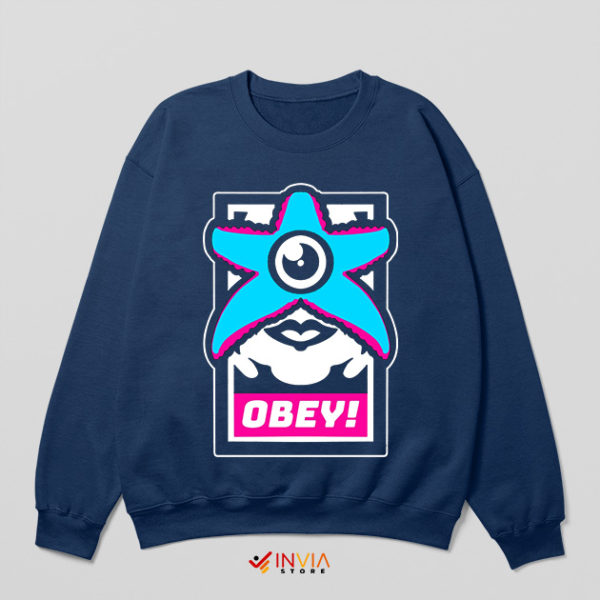 Starro DC Comics Funny Obey Navy Sweatshirt