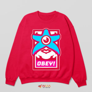 Starro DC Comics Funny Obey Red Sweatshirt