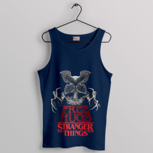 Stranger Things Monster Free Hugs Navy Tank Top