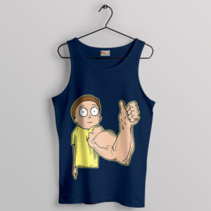 Strong Morty Smith Armothy Navy Tank Top