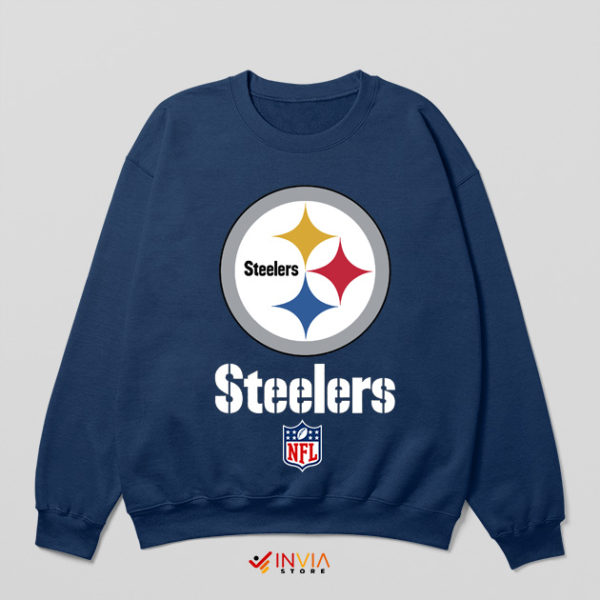 Super Bowl Wins Steelers Merch Art Navy Sweatshirt