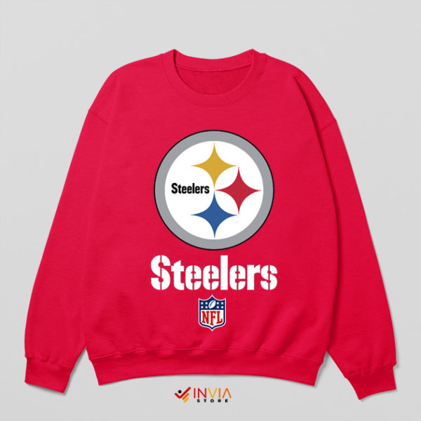 Super Bowl Wins Steelers Merch Art Red Sweatshirt