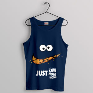 Super Noms Cartoon Nike Logo Meme Navy Tank Top