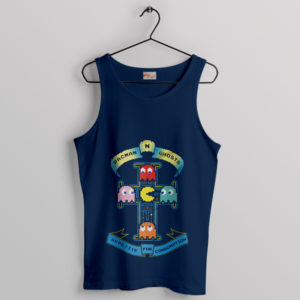 Super Pac Man Appetite for Destruction Navy Tank Top