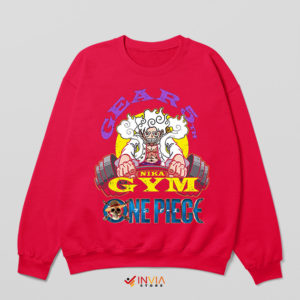 Sweat in Style Luffy 5th Gear Gym Red Sweatshirt