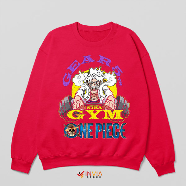 Sweat in Style Luffy 5th Gear Gym Red Sweatshirt