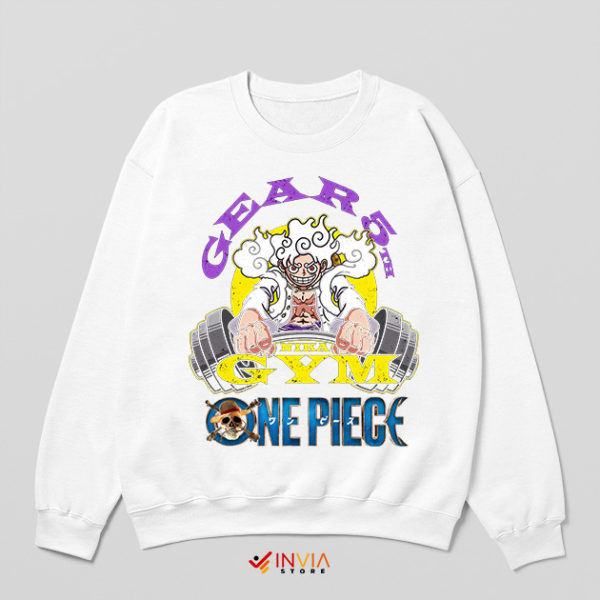 Sweat in Style Luffy 5th Gear Gym White Sweatshirt