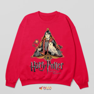 Symbol Deathly Hallows Hogwarts Red Sweatshirt