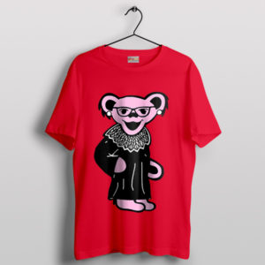 Teddy Bear Grateful Dead Cartoon Red T-Shirt