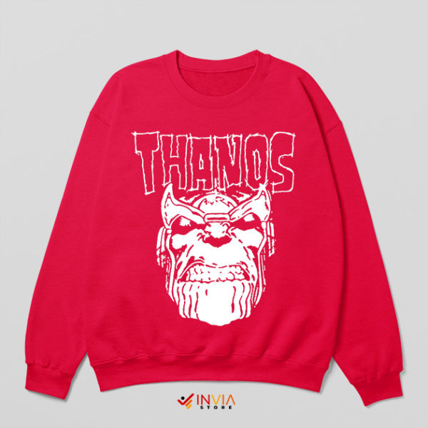 Thanos Meme Misfits Skull Face Red Sweatshirt