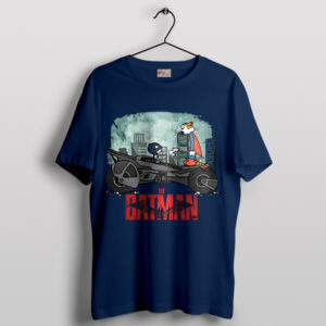 The Batman Batmobile Comic Strip Navy T-Shirt