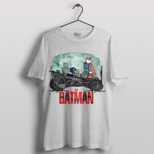 The Batman Batmobile Comic Strip Sport Grey T-Shirt