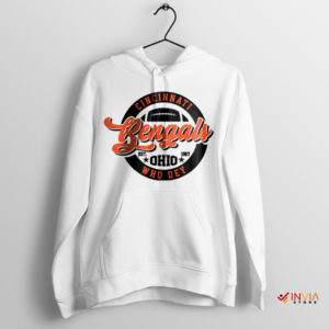 The Bengals Who Dey Vintage White Hoodie