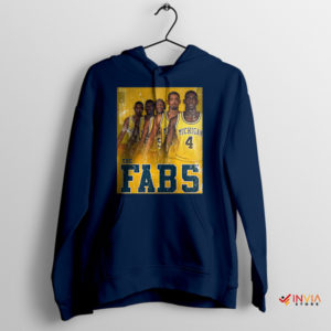 The Fab Five Vintage Poster Art Navy Hoodie