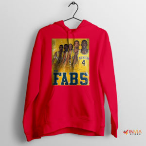 The Fab Five Vintage Poster Art Red Hoodie