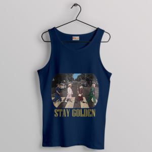 The Golden Girls Walking Abbey Navy Tank Top