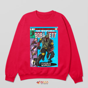 The Invincible Boba Fett Armor Red Sweatshirt
