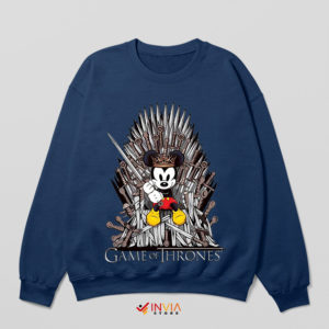The Iron Throne Mickey Mouse Shows Navy Sweatshirt