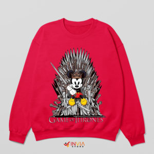 The Iron Throne Mickey Mouse Shows Red Sweatshirt