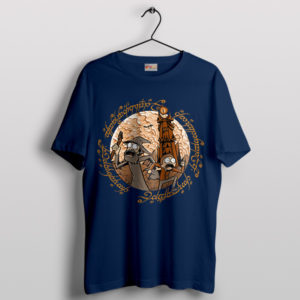 Tolkien Middle Earth Rick Morty Navy T-Shirt