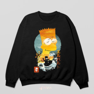 Traditional Ukiyo-E Art Bart Simpson Sweatshirt