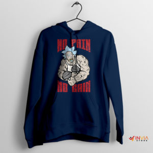 Training Routine Gym Rick Morty Navy Hoodie