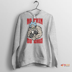 Training Routine Gym Rick Morty Sport Grey Hoodie