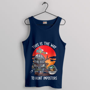 Two Impostors The Mandalorian Meme Navy Tank Top