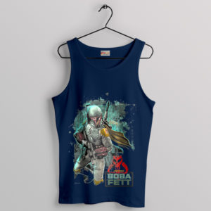 Universe Boba Fett Paint Art Navy Tank Top