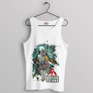 Universe Boba Fett Paint Art White Tank Top