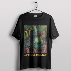 Vintage Book Boba Fett Armor Metal Black T-Shirt