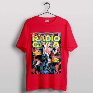 Vintage Comic Art Radio Ga Ga Red T-Shirt