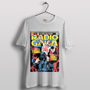 Vintage Comic Art Radio Ga Ga Sport Grey T-Shirt